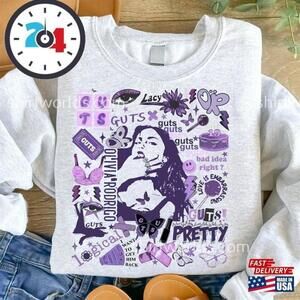 Olivia Rodrigo Guts Tour Pop Music Fan Graphic Unisex T-Shirt
